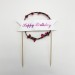 Led Işıklı Pasta Süsü (Cake Topper)-Happy Birthday-Fuşya